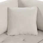 117.3 Divano componibile oversize a U, divano-letto estraibile con due cuscini decorativi per soggiorno, beige