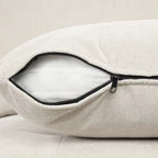117.3 Divano componibile oversize a U, divano-letto estraibile con due cuscini decorativi per soggiorno, beige
