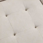 117.3 Divano componibile oversize a U, divano-letto estraibile con due cuscini decorativi per soggiorno, beige