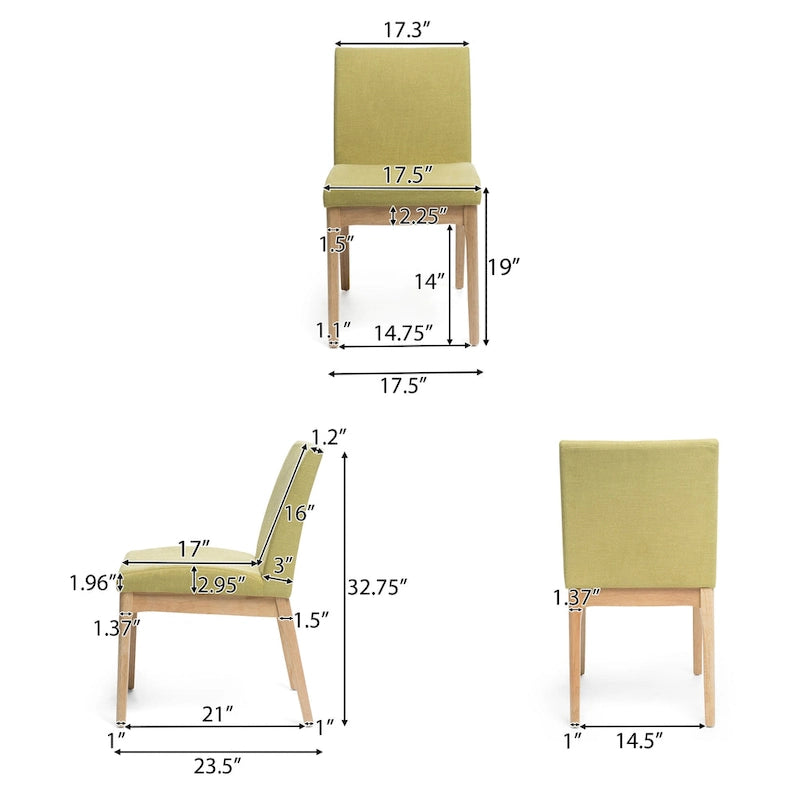 Sedie da Pranzo Imbottite Set da 2, Sedie Laterali Moderne da Cucina