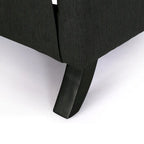 Poltrona reclinabile a spinta tradizionale in tessuto con borchie decorative e rivestimento felpato