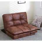 Divano Letto Futon, Divano Letto Convertibile in Ecopelle per Spazi Piccoli e Compatti, Dormitorio, Salotto