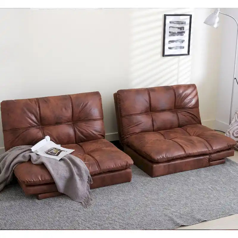 Divano Letto Futon, Divano Letto Convertibile in Ecopelle per Spazi Piccoli e Compatti, Dormitorio, Salotto