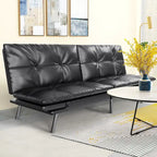 Divano Letto Futon, Divano Letto Convertibile in Ecopelle per Spazi Piccoli e Compatti, Dormitorio, Salotto