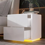 Comodino a LED Moderno Tavolino da Salotto Lucido Comodino Tavolino da Notte