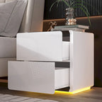 Comodino a LED Moderno Tavolino da Salotto Lucido Comodino Tavolino da Notte
