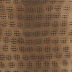 Tavolino da salotto artigianale Boho a tamburo in alluminio, 38 cm L x 38 cm P x 44,5 cm H