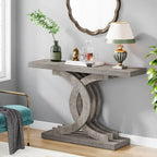 Consolle, Tavolo da ingresso con gambe geometriche, Tavolo da divano - 11,81P x 39,37L x 31,49A
