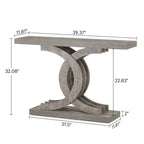 Consolle, Tavolo da ingresso con gambe geometriche, Tavolo da divano - 11,81P x 39,37L x 31,49A