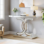 Consolle, Tavolo da ingresso con gambe geometriche, Tavolo da divano - 11,81P x 39,37L x 31,49A