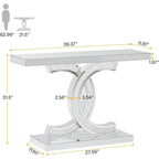 Consolle, Tavolo da ingresso con gambe geometriche, Tavolo da divano - 11,81P x 39,37L x 31,49A