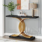 Consolle, Tavolo da ingresso con gambe geometriche, Tavolo da divano - 11,81P x 39,37L x 31,49A