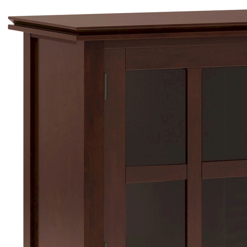 Madia/Credenza Contemporanea in Legno Massello da 60 Pollici, Marrone Rossiccio