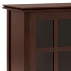 Madia/Credenza Contemporanea in Legno Massello da 60 Pollici, Marrone Rossiccio