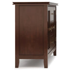 Madia/Credenza Contemporanea in Legno Massello da 60 Pollici, Marrone Rossiccio