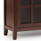 Madia/Credenza Contemporanea in Legno Massello da 60 Pollici, Marrone Rossiccio
