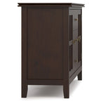 Madia/Credenza Contemporanea in Legno Massello da 60 Pollici, Marrone Rossiccio