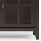 Madia/Credenza Contemporanea in Legno Massello da 60 Pollici, Marrone Rossiccio