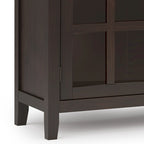 Madia/Credenza Contemporanea in Legno Massello da 60 Pollici, Marrone Rossiccio