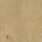Sedia accento moderna con struttura in legno, tessuto bouclé crema e sedile a molle sinuose