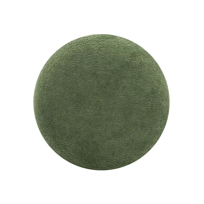 Poggiapiedi Pouf Tondo 38 cm a Forma di Fungo in Finto Sherpa, Tessuto Bouclé