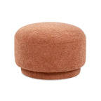 Poggiapiedi Pouf Tondo 38 cm a Forma di Fungo in Finto Sherpa, Tessuto Bouclé
