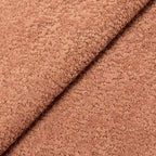 Poggiapiedi Pouf Tondo 38 cm a Forma di Fungo in Finto Sherpa, Tessuto Bouclé