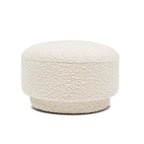 Poggiapiedi Pouf Tondo 38 cm a Forma di Fungo in Finto Sherpa, Tessuto Bouclé