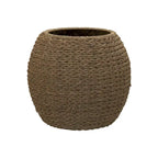 Tavolino Cesto Contenitore in Vimini Intrecciato a Mano a Forma di Barile, 43 cm (L) x 43 cm (P) x 48 cm (A)