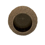 Tavolino Cesto Contenitore in Vimini Intrecciato a Mano a Forma di Barile, 43 cm (L) x 43 cm (P) x 48 cm (A)