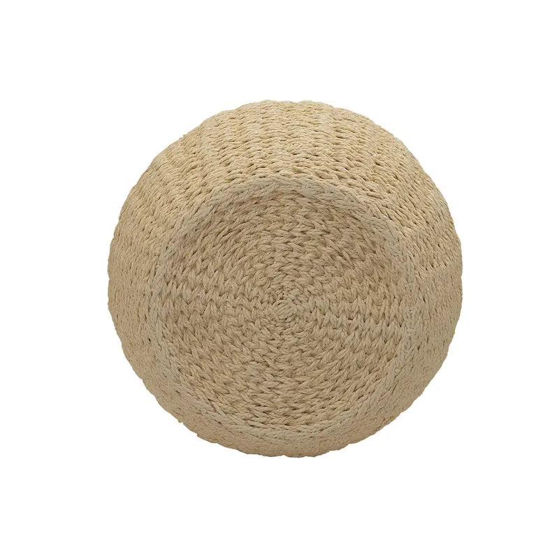 Tavolino Cesto Contenitore in Vimini Intrecciato a Mano a Forma di Barile, 43 cm (L) x 43 cm (P) x 48 cm (A)