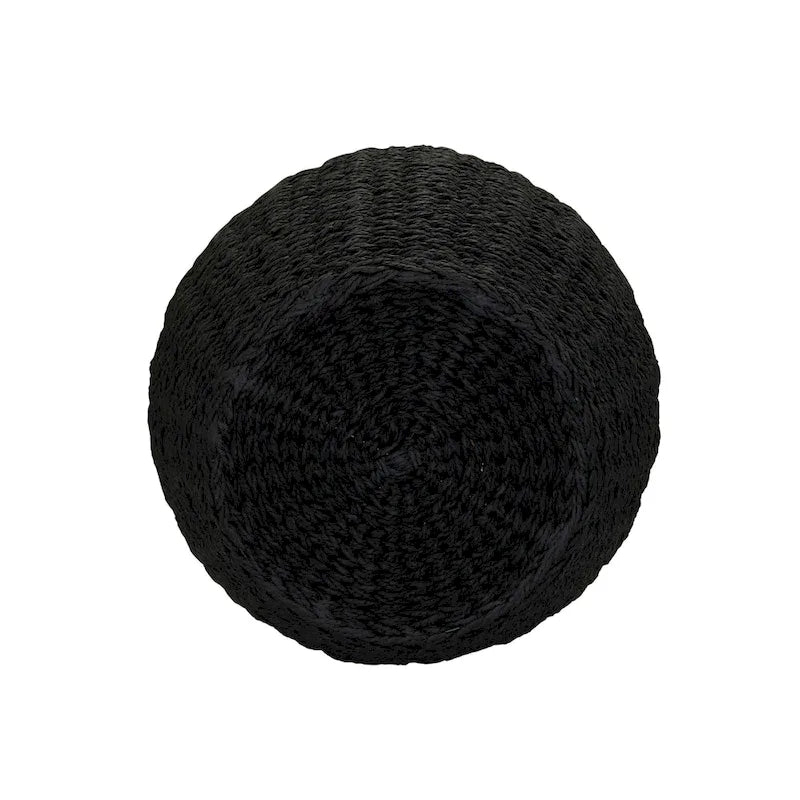 Tavolino Cesto Contenitore in Vimini Intrecciato a Mano a Forma di Barile, 43 cm (L) x 43 cm (P) x 48 cm (A)