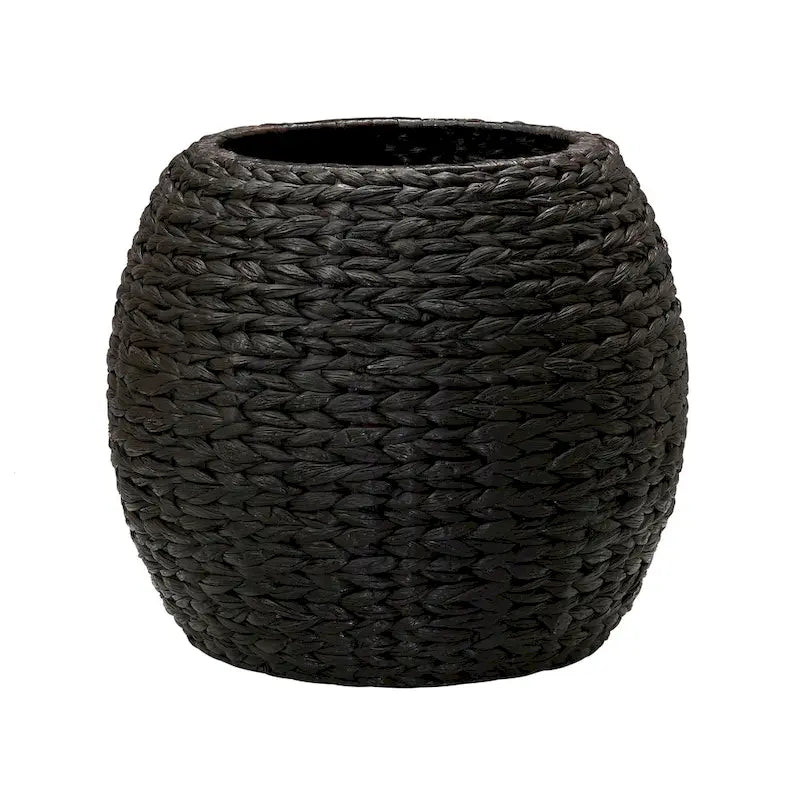 Tavolino Cesto Contenitore in Vimini Intrecciato a Mano a Forma di Barile, 43 cm (L) x 43 cm (P) x 48 cm (A)