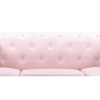 Divano in velluto trapuntato con chaise longue per salotto moderno