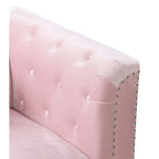 Divano in velluto trapuntato con chaise longue per salotto moderno