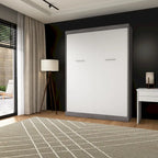 Letto a scomparsa Queen Murphy 65W con mobile, design pieghevole salvaspazio