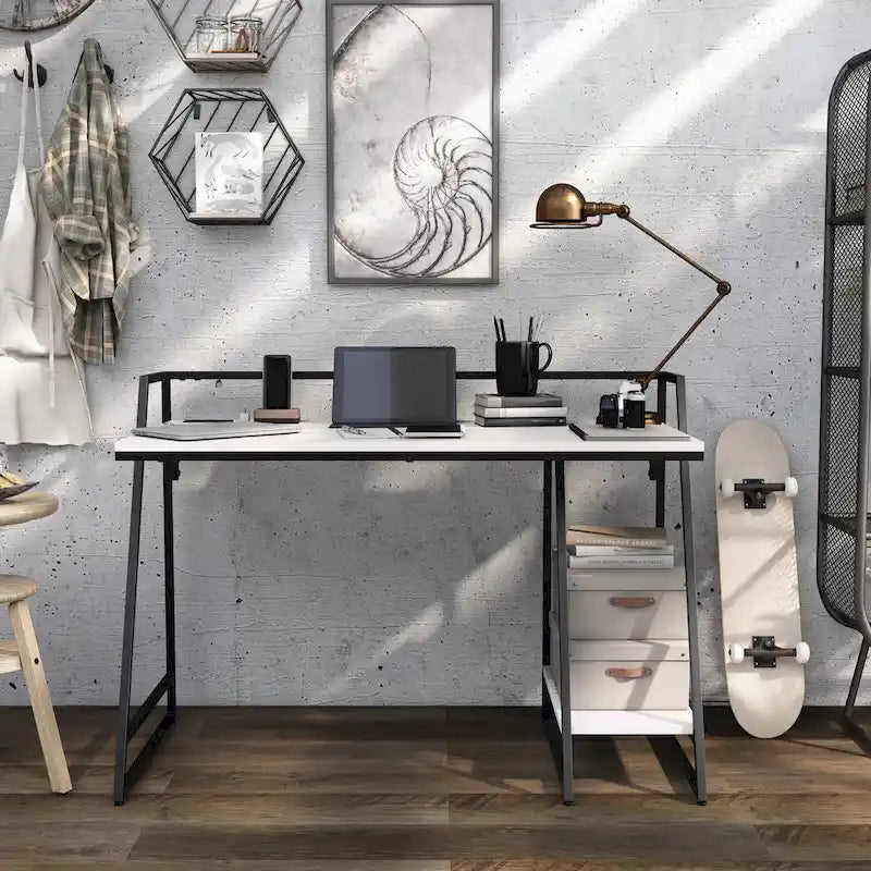 Scrivania Industriale in Acciaio da 49 Pollici con Porte USB per l'Ufficio Domestico