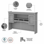 Scrivania a L per ufficio domestico con credenza e schedario