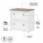 Scrivania a L per ufficio domestico con credenza e schedario