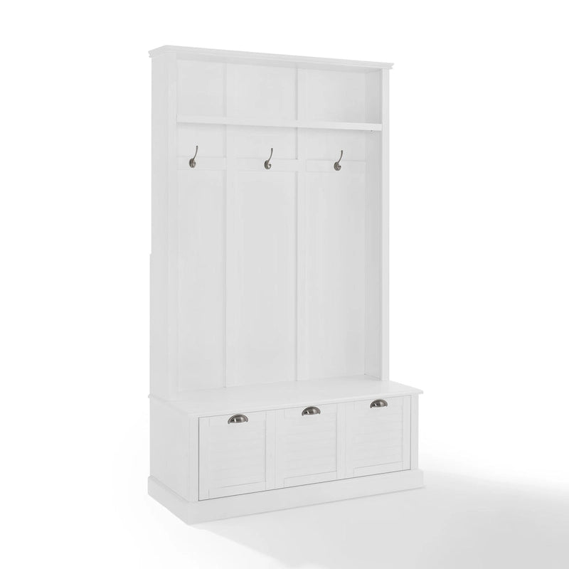 Panca appendiabiti da ingresso con ganci appendiabiti e contenitore, 42,5" L x 18" P x 74" H