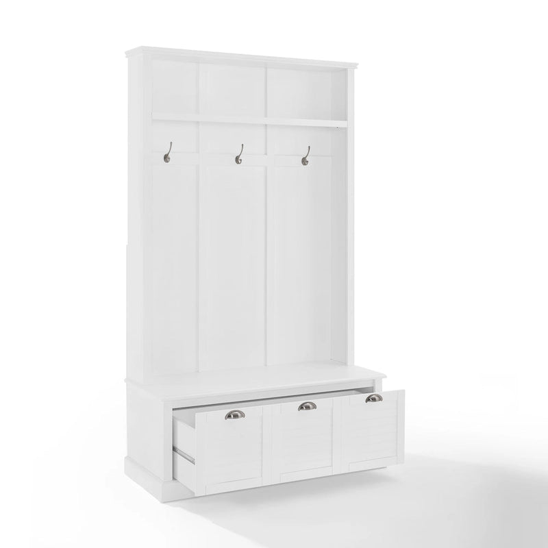 Panca appendiabiti da ingresso con ganci appendiabiti e contenitore, 42,5" L x 18" P x 74" H