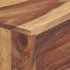 Mobile Porta TV 140x28x47 cm Legno Massello di Sheesham Finitura Naturale