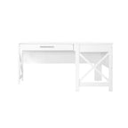 Scrivania a L in stile Modern Farmhouse con cassetto per Home Office