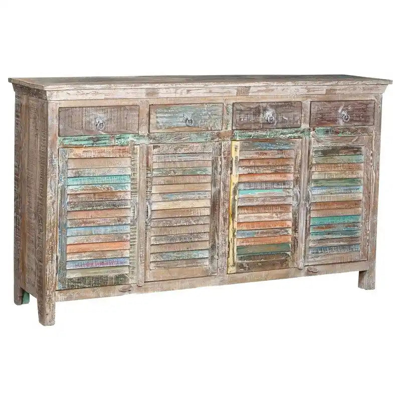 Lexington 4-Drawer 4-Door Shutter Sideboard, Vintage White