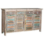 Lexington 4-Drawer 4-Door Shutter Sideboard, Vintage White