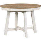 Tavolo da pranzo allungabile rotondo da cascina con 16 inserti in legno per cucina