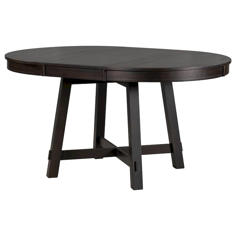 Tavolo da pranzo allungabile rotondo da cascina con 16 inserti in legno per cucina