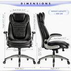 Sedia da ufficio direzionale ergonomica girevole con braccioli imbottiti ribaltabili, blocco reclinabile regolabile per studio e lavoro adulti
