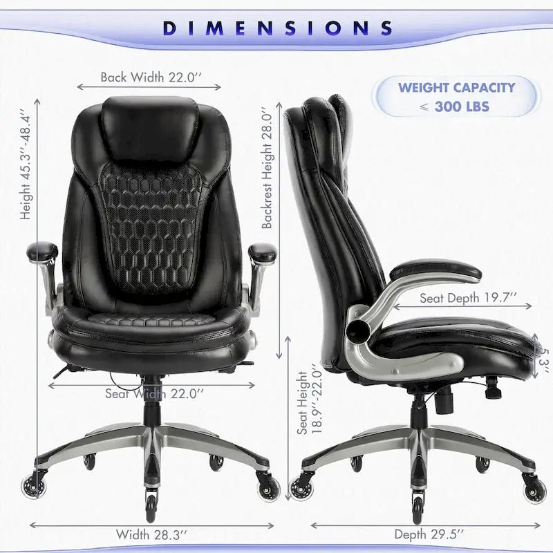 Sedia da ufficio direzionale ergonomica girevole con braccioli imbottiti ribaltabili, blocco reclinabile regolabile per studio e lavoro adulti