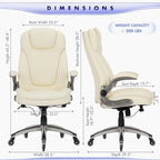 Sedia da ufficio direzionale ergonomica girevole con braccioli imbottiti ribaltabili, blocco reclinabile regolabile per studio e lavoro adulti